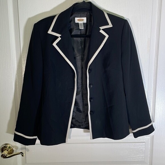Talbots Classic Button-Up Blazer Petites Woman’s Size 4 Long Sleeve - Picture 5 of 12